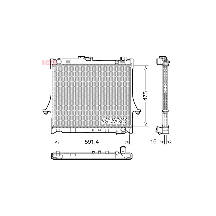 DENSO DRM99016 Engine Radiator for Isuzu D-Max I Pickup (Tfr, Tfs)