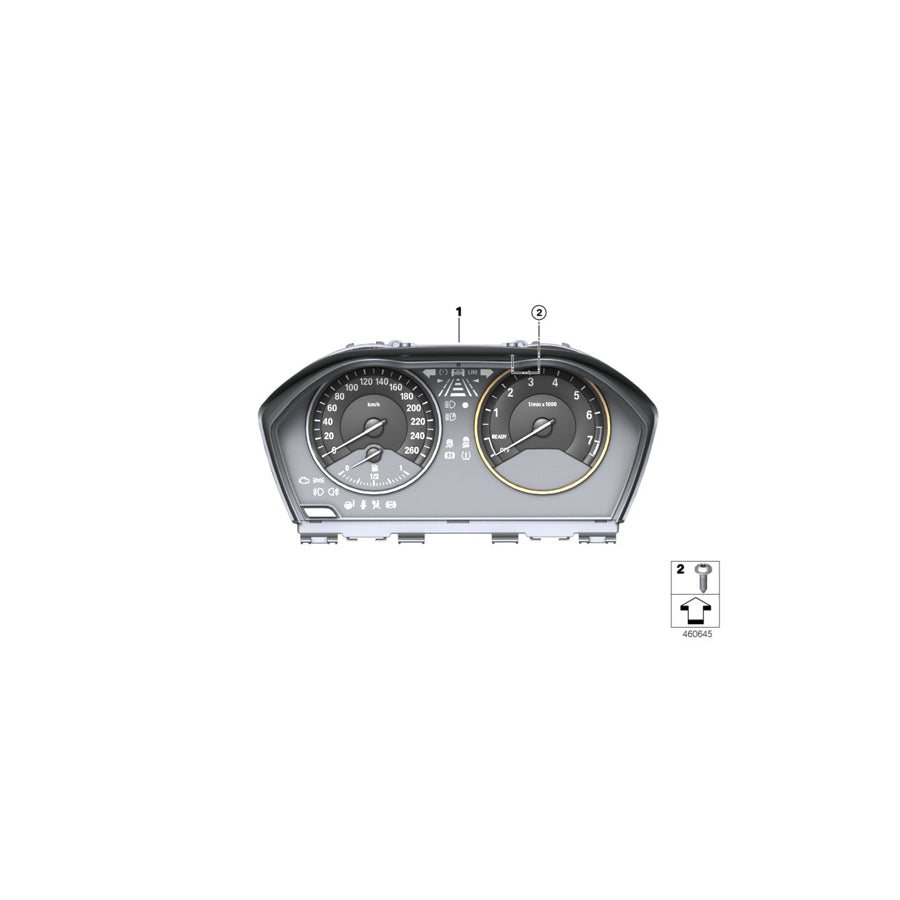 Genuine BMW 62108794205 F23 F45 F21 Instrument Cluster KMH (Inc. 125i, X1 20iX & 220i) | ML Performance US