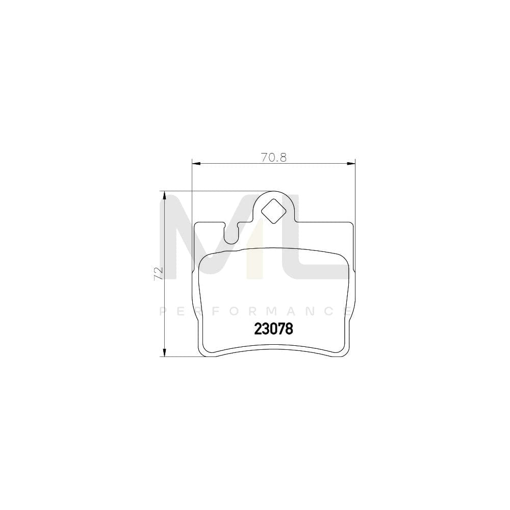 Hella 8DB 355 008-711 Brake Pad Set Suitable For Mercedes-Benz S-Class Prepared For Wear Indicator