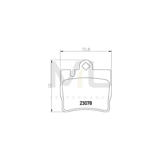 Hella 8DB 355 008-711 Brake Pad Set Suitable For Mercedes-Benz S-Class Prepared For Wear Indicator