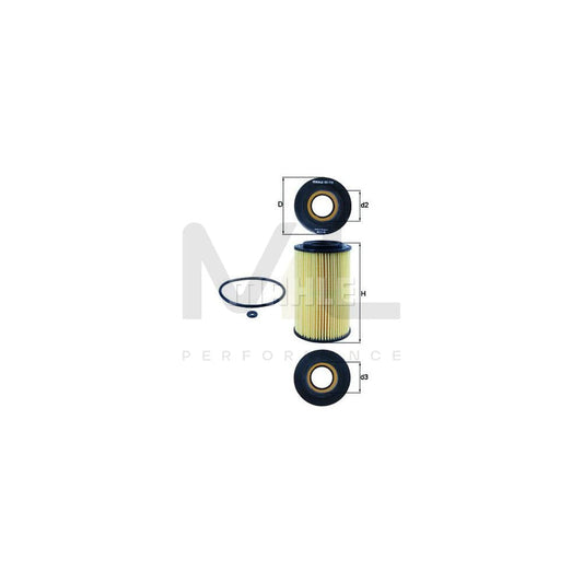 MAHLE ORIGINAL OX 773D Oil Filter Filter Insert | ML Performance Car Parts