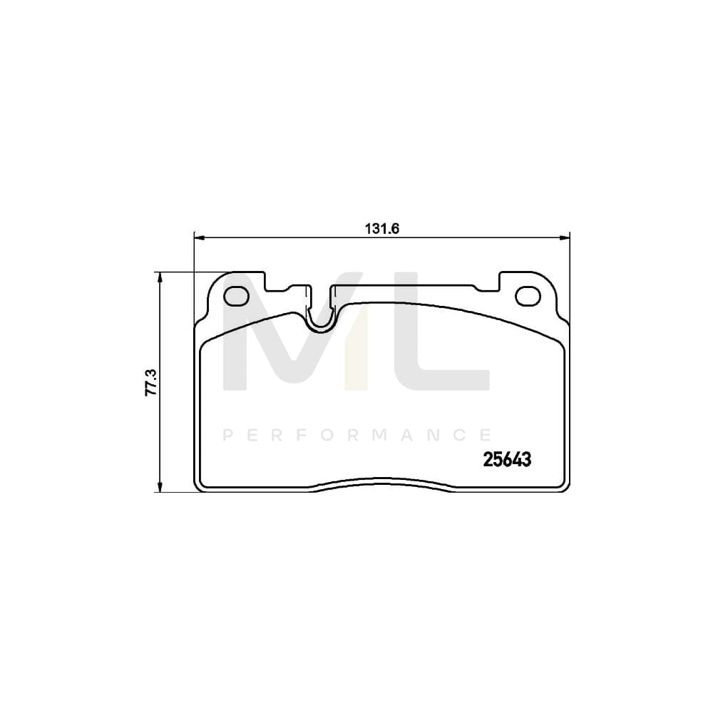 Hella 8DB 355 021-331 Brake Pad Set For Audi Q5 (8Rb) Prepared For Wear Indicator