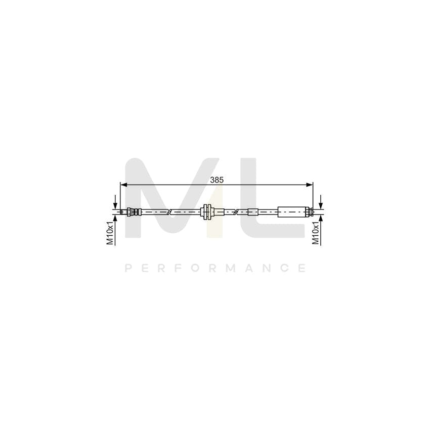 BOSCH 1 987 481 418 Brake Hose 360mm, M10x1 | ML Performance Car Parts