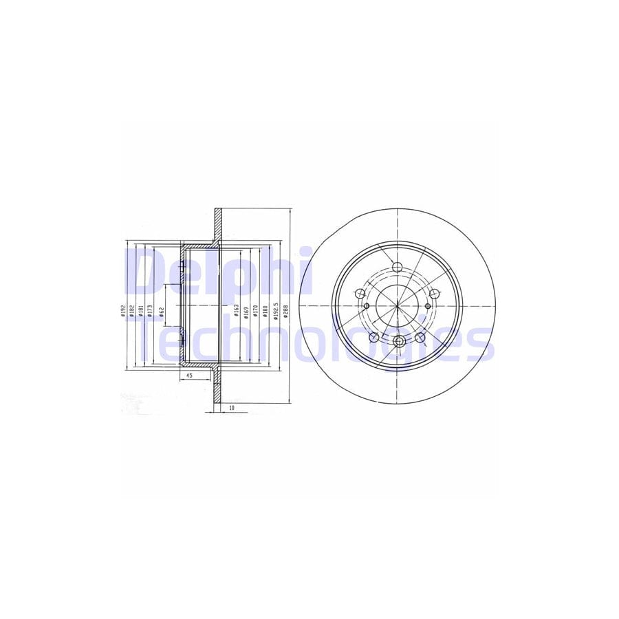 Delphi Bg4156 Brake Disc For Lexus Rx I (Xu10)