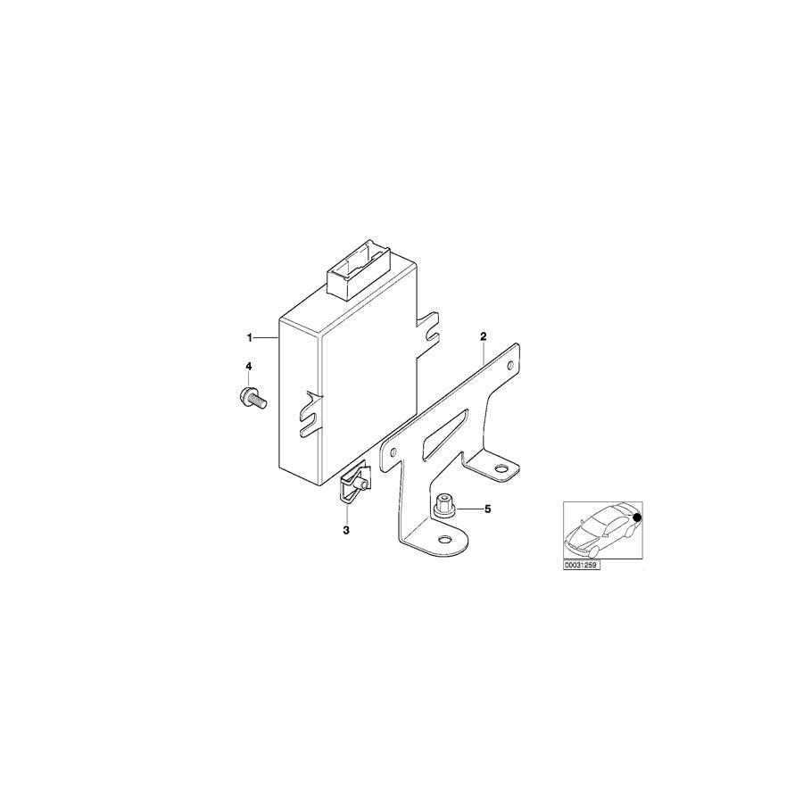 Genuine BMW 84138383479 E39 Bracket,Control Unit, Voice Input System (Inc. 520d, 540i & 525i) | ML Performance US Car Parts