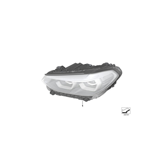 Genuine BMW 63117466117 G01 Headlight, Led, Ahl, High, Left ICON LIGHT RHD (Inc. X4 M40dX, X3 M40iX & X3 20dX) | ML Performance US