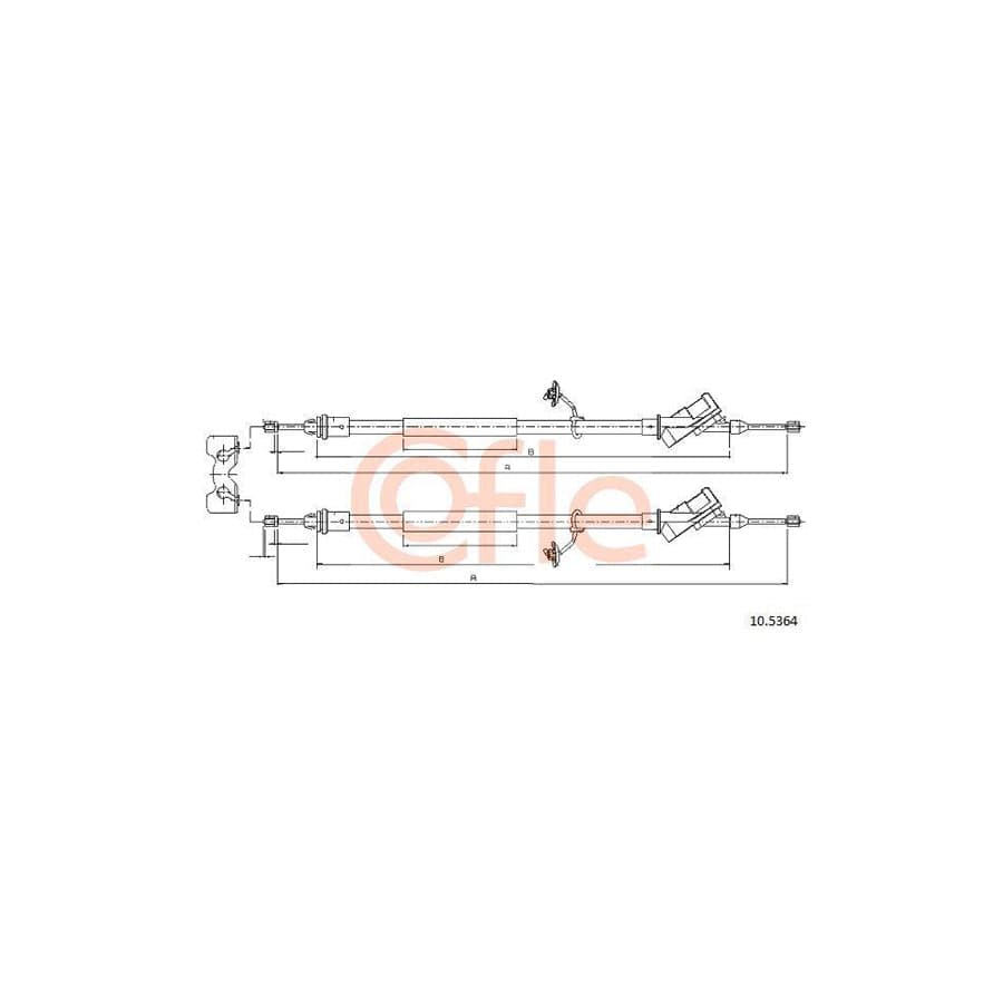 Cofle 92.10.5364 Hand Brake Cable for Ford Focus