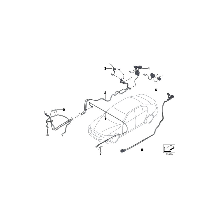 Genuine BMW 61129348767 F30 Battery Cable Positive, Below-Floor HYBRID (Inc. Hybrid 3) | ML Performance US Car Parts
