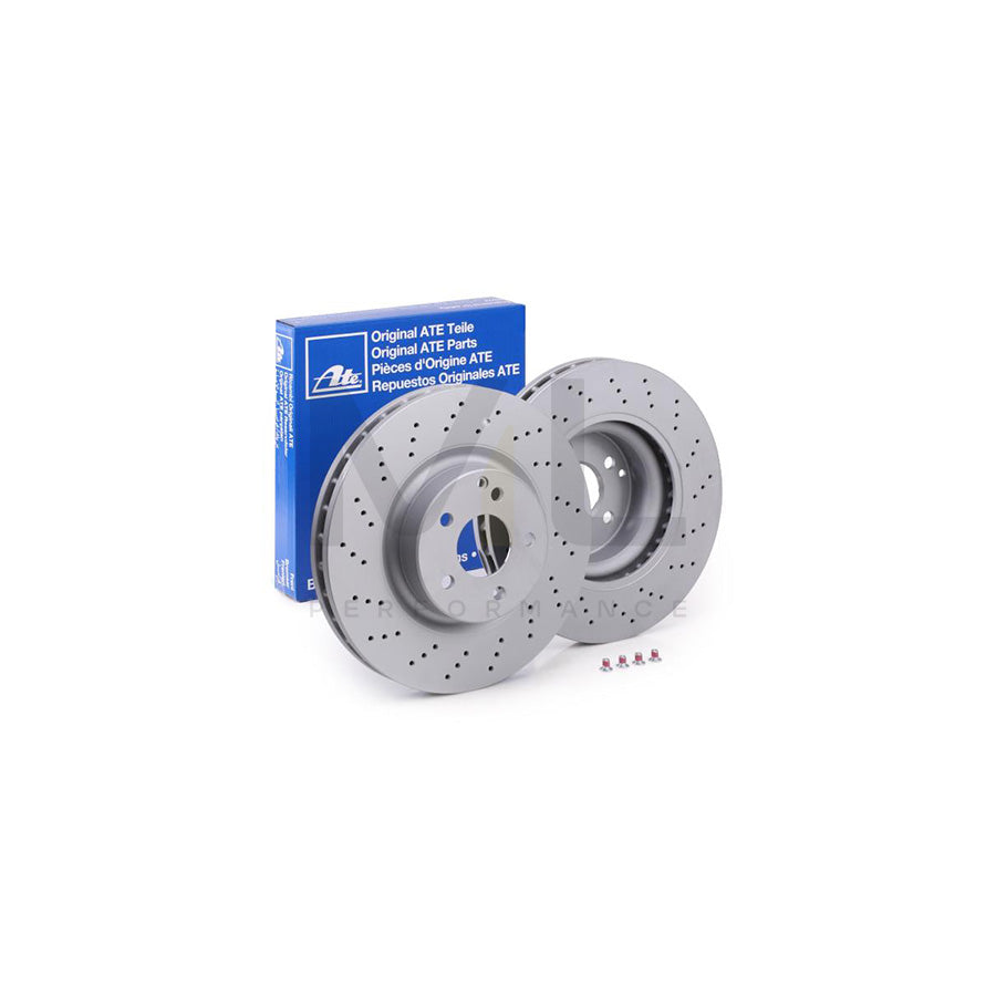 ATE 24.0132-0153.1 Brake Disc Perforated / Vented, Coated, Alloyed / High-carbon, with bolts/screws  - 1 piece
