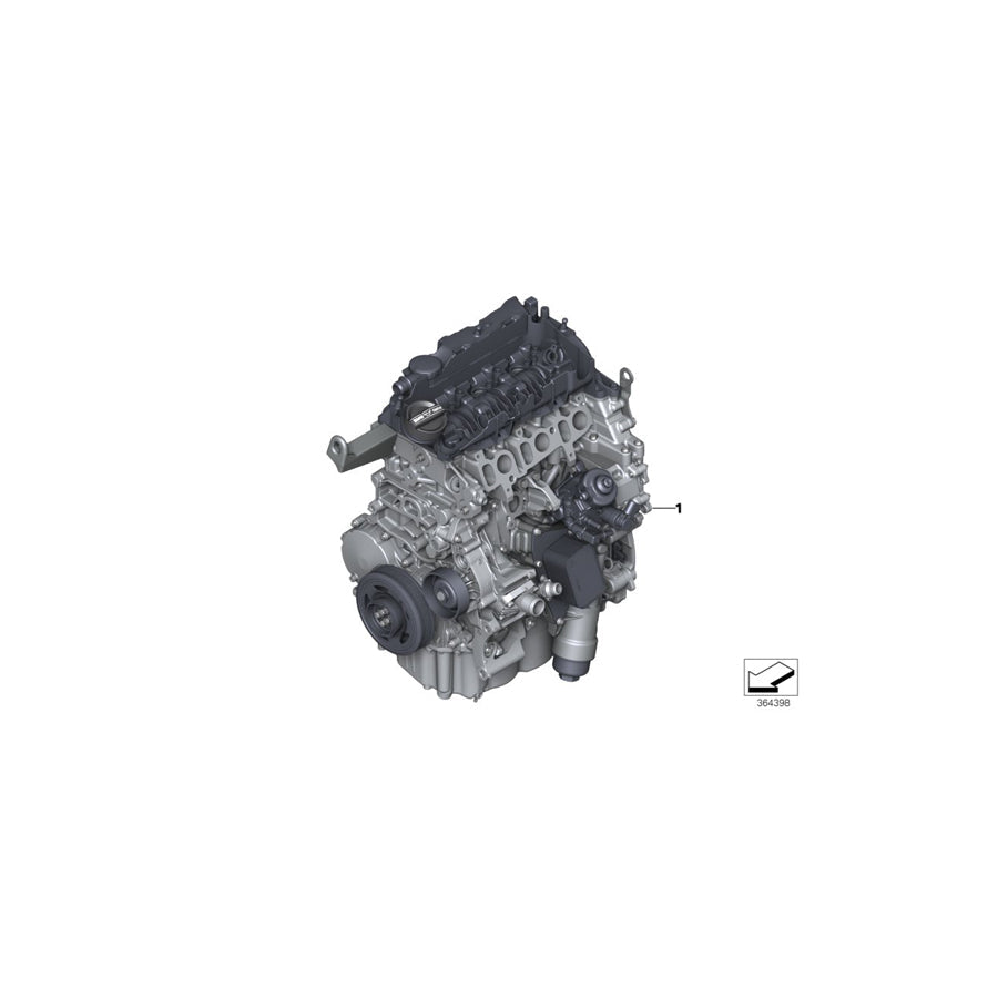 Genuine BMW 11002466857 F40 F48 Exch. Short Engine B37C15A (Inc. 116d, One D & X1 16d) | ML Performance US Car Parts