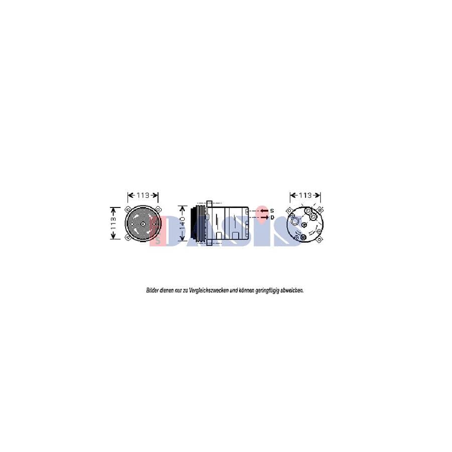 AKS Dasis 850664N Compressor, Air Conditioning
