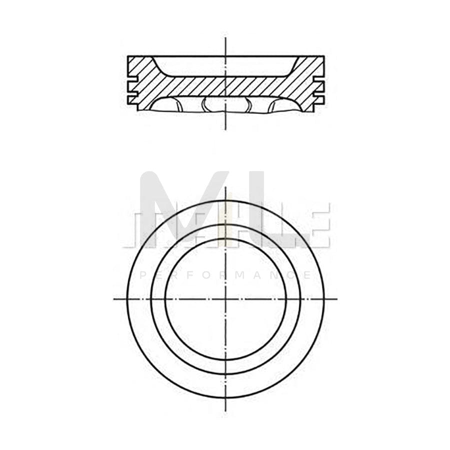 MAHLE ORIGINAL 014 81 02 Piston 94,04 mm, with piston rings | ML Performance Car Parts