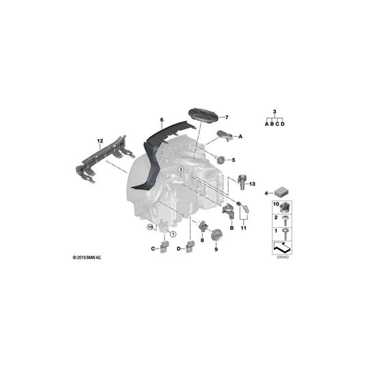Genuine BMW 63117466104 G02 Gasket, Headlight, Right (Inc. X3 30i, X3 30eX & X3 20dX) | ML Performance US