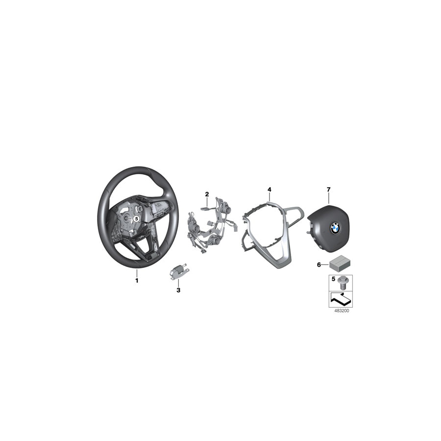 Genuine BMW 32306884318 G01 G02 Connecting Line, Steering Wheel (Inc. X3) | ML Performance US Car Parts
