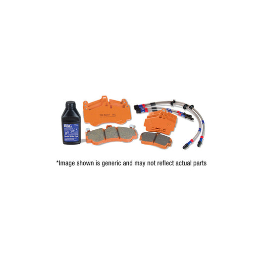 EBC PLK1086R Porsche 911 (997) Orangestuff Pads and Brake Line Track Pack - Brembo Caliper 1 | ML Performance US Car Parts