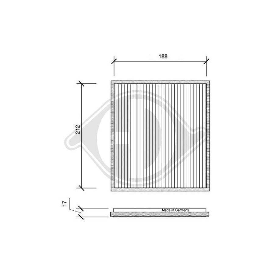 DIEDERICHS DCI0100 Pollen Filter