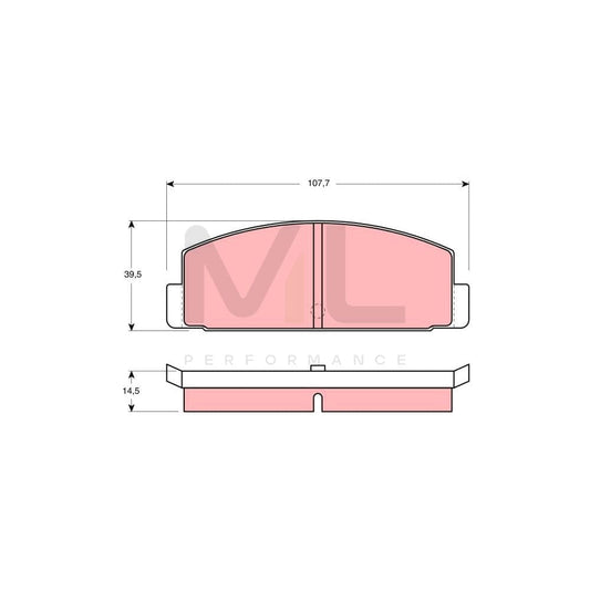 TRW Gdb184 Brake Pad Set Not Prepared For Wear Indicator | ML Performance Car Parts