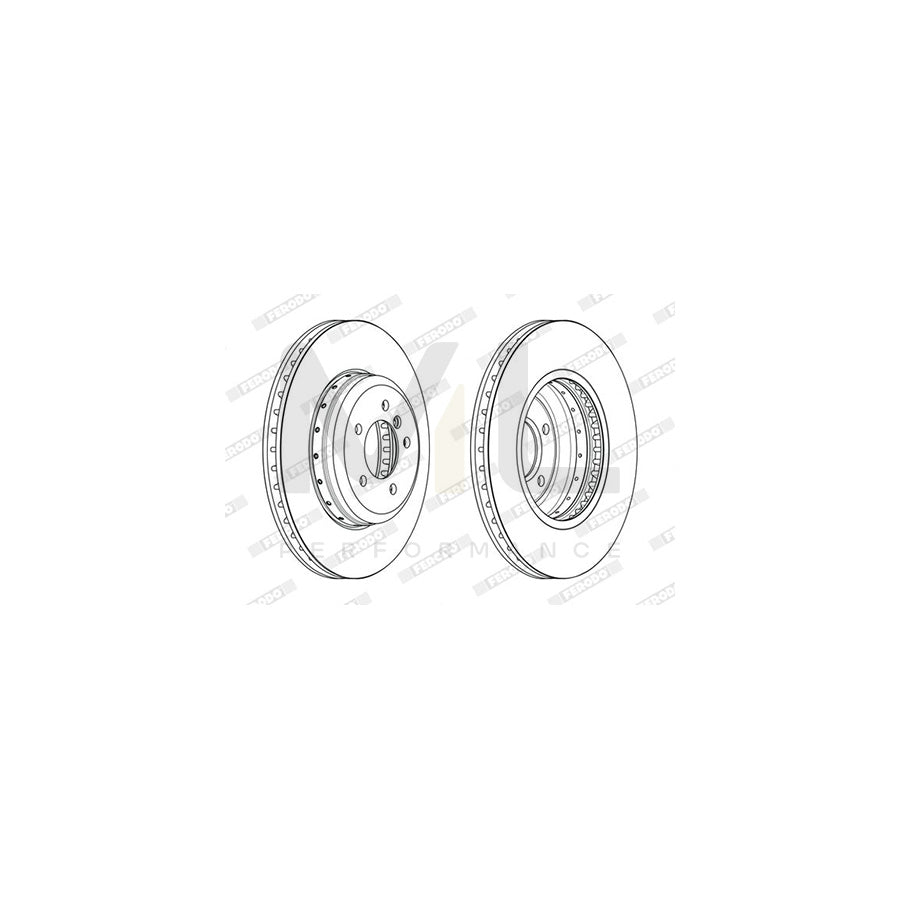 FERODO DDF2616VC-1 Brake Disc for BMW Z4 Roadster (E89) Two-piece brake disc, Vented, Coated | ML Performance Car Parts