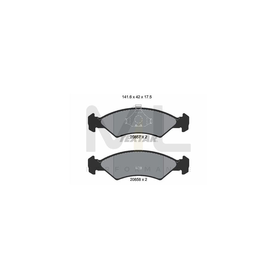 TEXTAR 2085702 Brake pad set for FORD FIESTA not prepared for wear indicator | ML Performance Car Parts