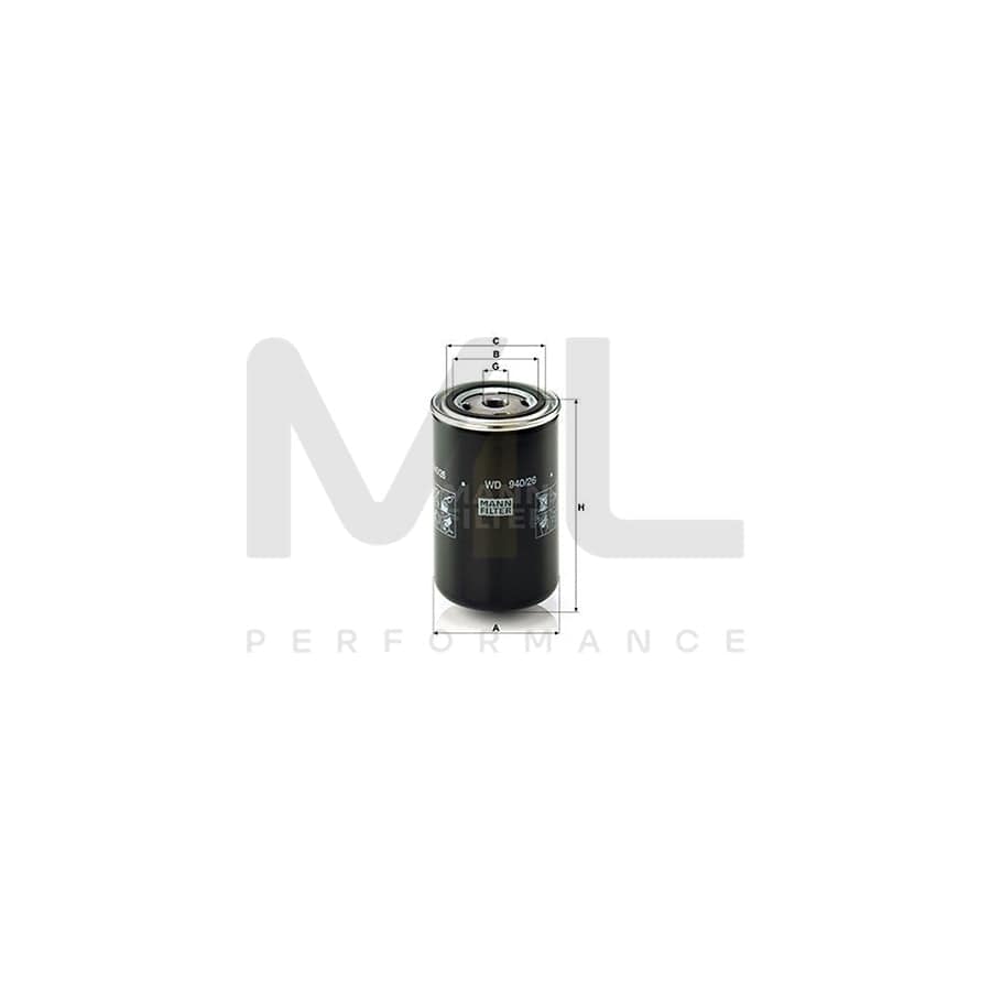 MANN-FILTER WD 940/26 Oil Filter Spin-on Filter