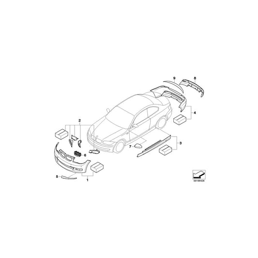 Genuine BMW 51120442897 E82 E88 Performance Aero Pack, Rear, Pr. (Inc. 120d, 118d & 135i) | ML Performance US Car Parts