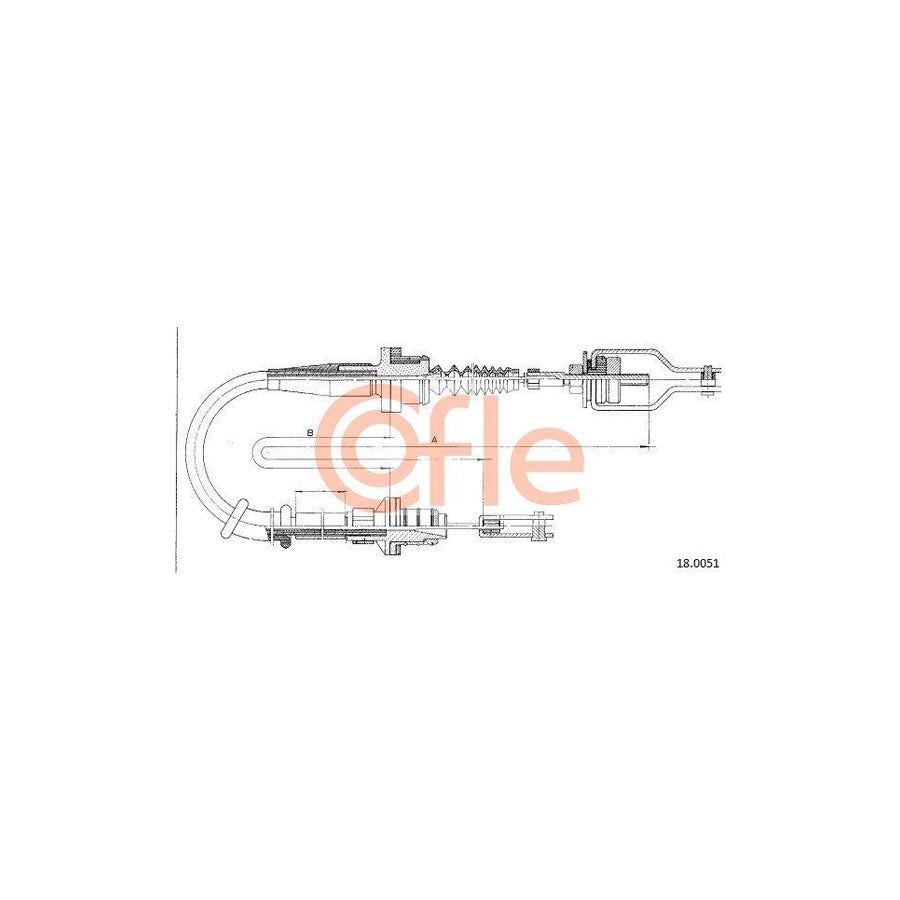 Cofle 18.0052 Clutch Cable for Nissan Primera