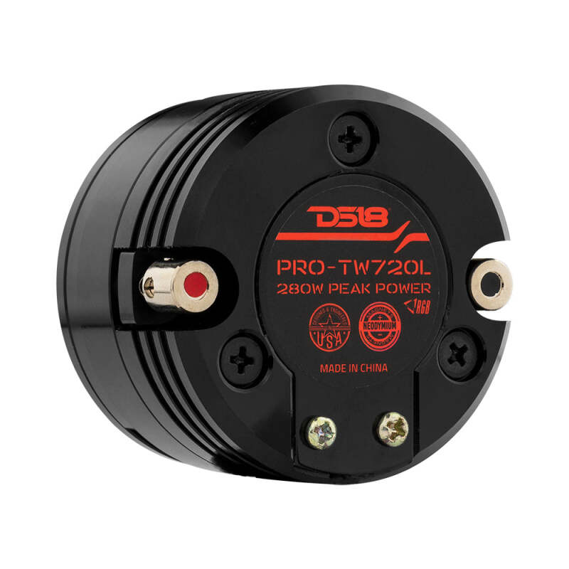 DS18 1.6in High Compression Neodymium Super Bullet Tweeter 140 Watts RMS 1in w/ RGB LED Lights