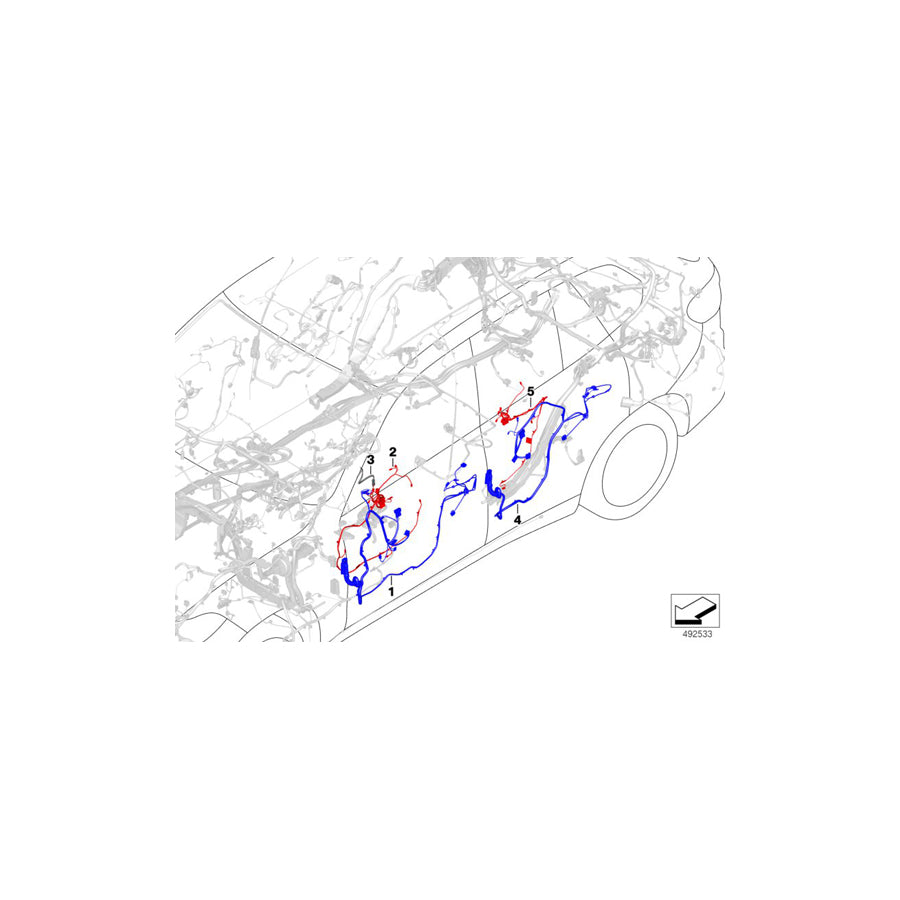 Genuine BMW 61129439930 G06 Wiring Harness For Rear Door Trim Panel (Inc. X6) | ML Performance US Car Parts