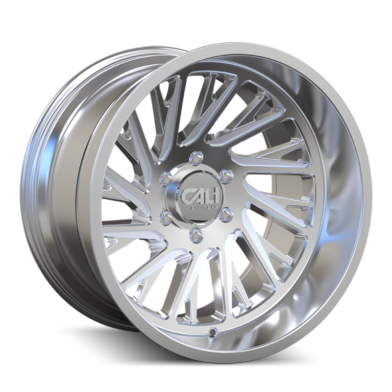 Cali Off-Road 9114 Purge 24x14 / 8x165.1 BP / -76mm Offset / 125.2mm Hub Polished Wheel