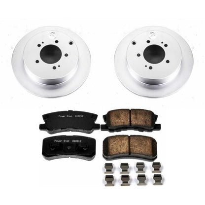 PowerStop Power Stop 09-15 Mitsubishi Lancer Rear Z17 Evolution Geomet Coated Brake Kit