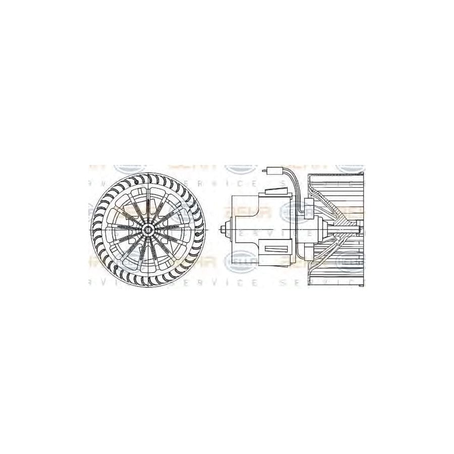 Hella 8EW 009 157-521 Interior Blower