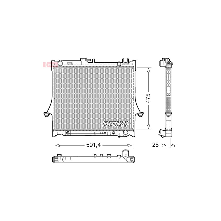 DENSO DRM99015 Engine Radiator for Isuzu D-Max I Pickup (Tfr, Tfs)
