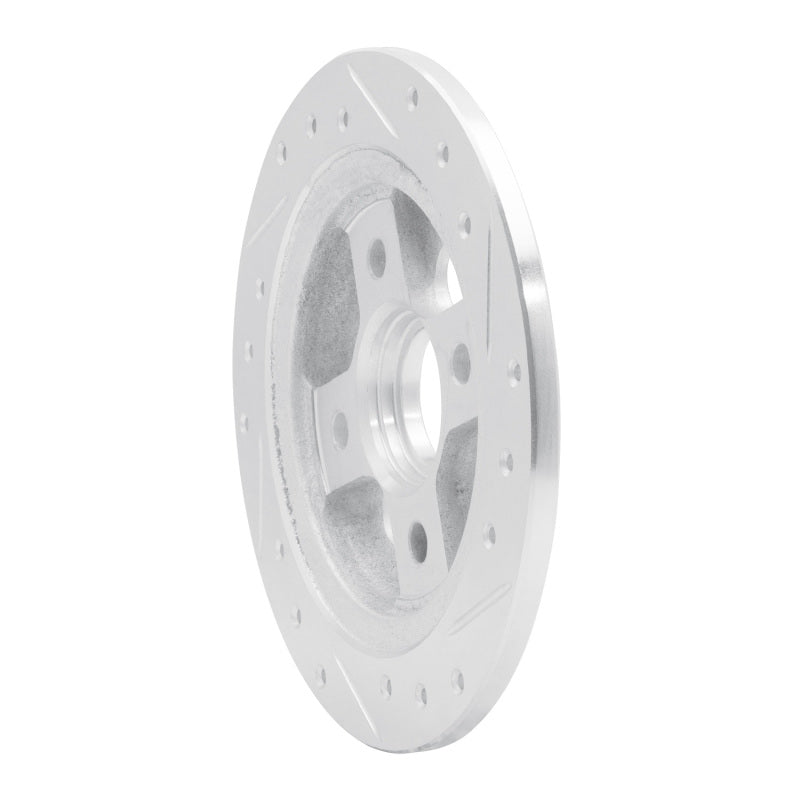 R1 Concepts R1 86-89 Acura Integra Rear Left Drilled & Slotted Silver Brake Rotor