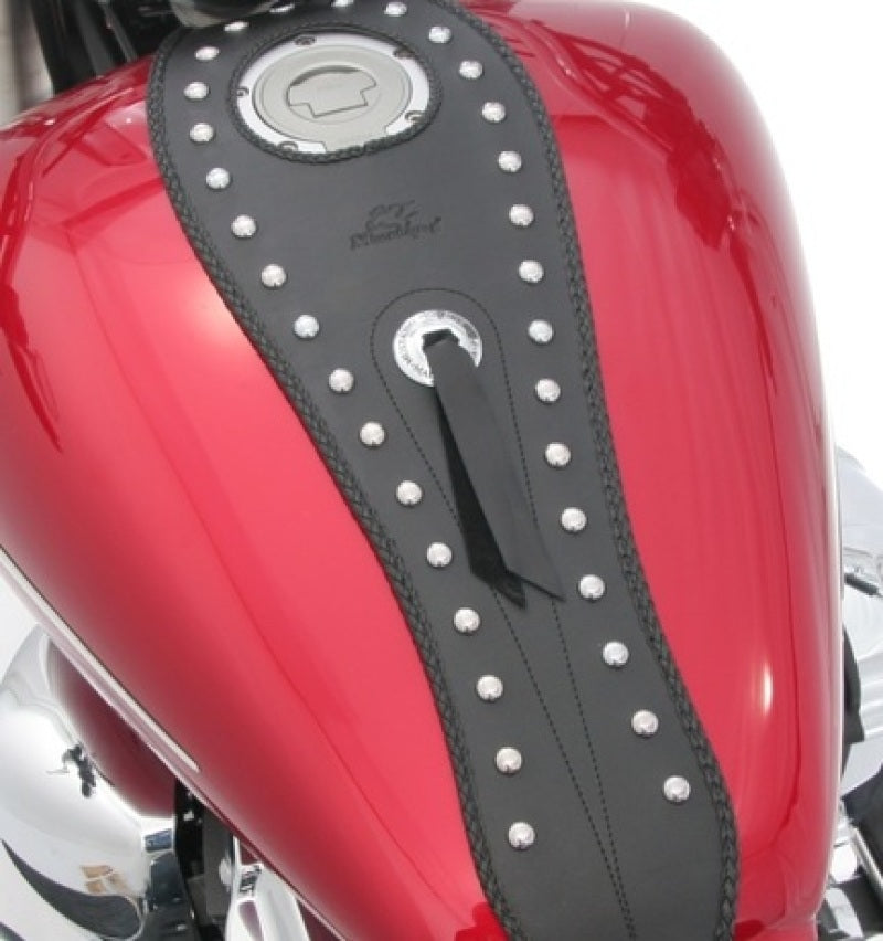 Mustang Motorcycle Mustang 07-17 Yamaha V-Star 1200, V-Star 1300 Tourer, V-Star 1300 Deluxe Tank Bib w/Studs- Black