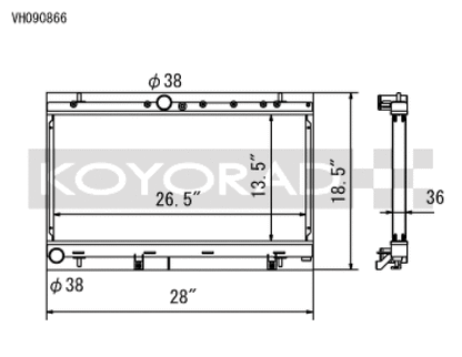 Koyo 2002 Subaru Impreza WRX 2.0L Turbo Radiator