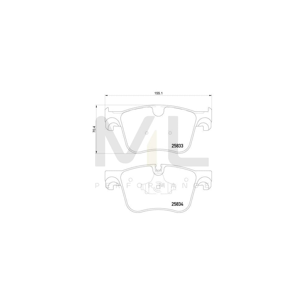 Hella 8DB 355 020-981 Brake Pad Set Prepared For Wear Indicator