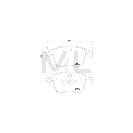 Hella 8DB 355 020-981 Brake Pad Set Prepared For Wear Indicator