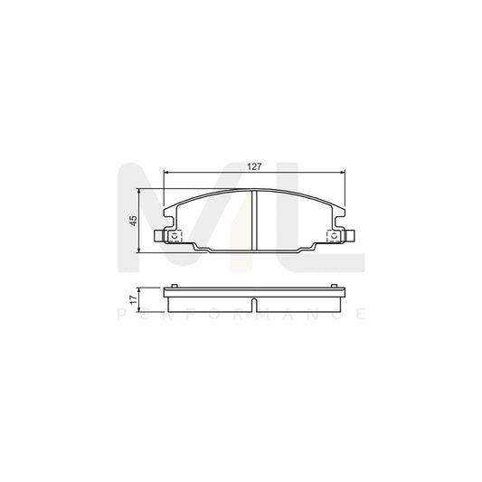 Bosch 0986460960 Brake Pad Set With Acoustic Wear Warning BP529 | ML Performance Car Parts