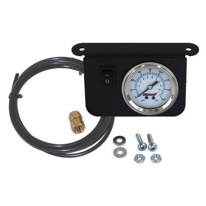 Kleinn Air Horns Kleinn Illuminated Single Needle 160 PSI Dash Panel Gauge w/ On/Off Switch