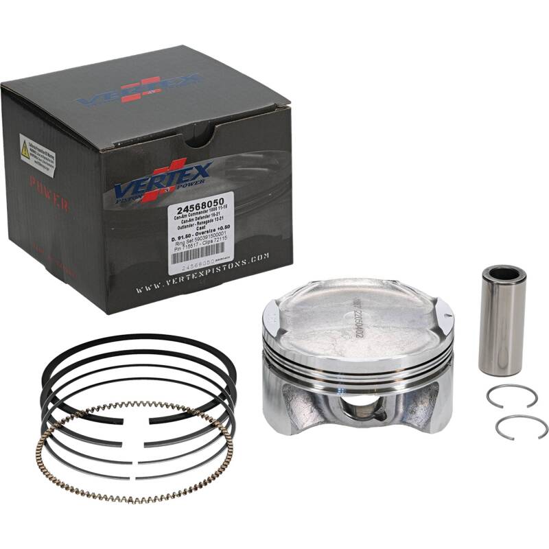 Vertex Pistons Vertex Piston 11-19 Can-Am Commander 1000 1000cc +0.50mm Oversized Cast Replica Piston Kit