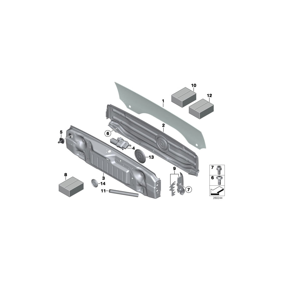 Genuine BMW 54347276936 Emergency Release, Rear Window (Inc. 650i, 650iX 4.0 & 650iX) | ML Performance US Car Parts