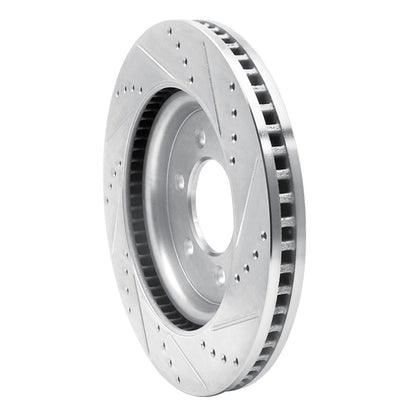 R1 Concepts R1 21-25 Ford F-150 4WD Front Left Drilled & Slotted Silver Brake Rotor
