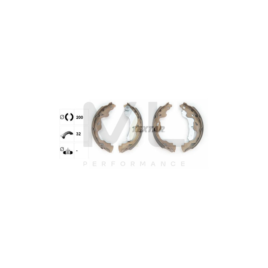 TEXTAR 91064500 Brake Shoe Set with handbrake lever | ML Performance Car Parts