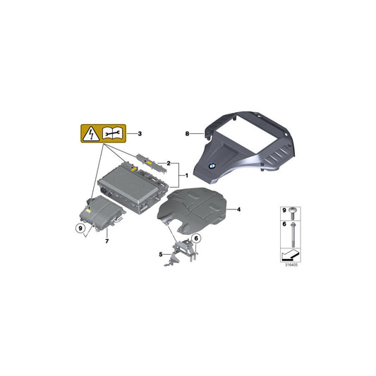 Genuine BMW 12367591648 E72 Cover For Power Electronic Converter (Inc. Hybrid X6) | ML Performance US