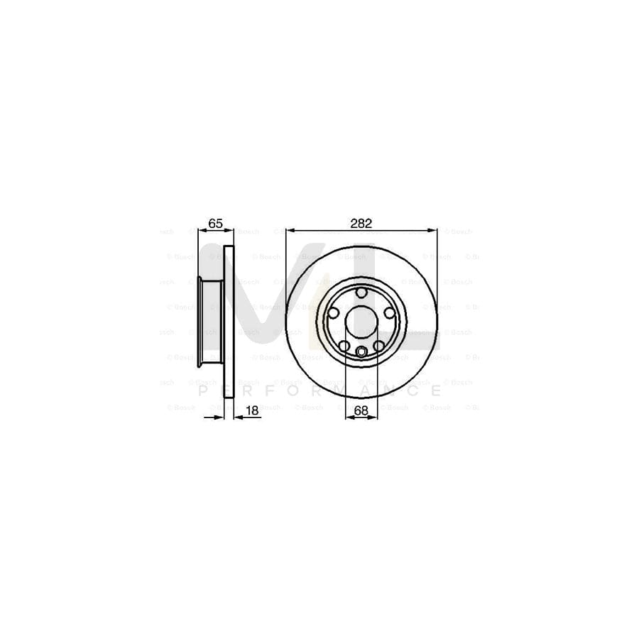 BOSCH 0 986 478 613 Brake Disc Solid, Oiled | ML Performance Car Parts