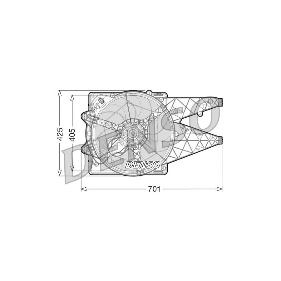 DENSO DER09101 Fan, Radiator for Fiat Doblo