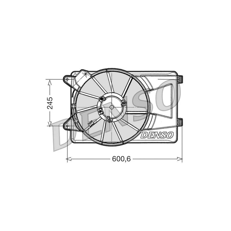 DENSO DER09305 Fan, Radiator for Alfa Romeo Mito (955)