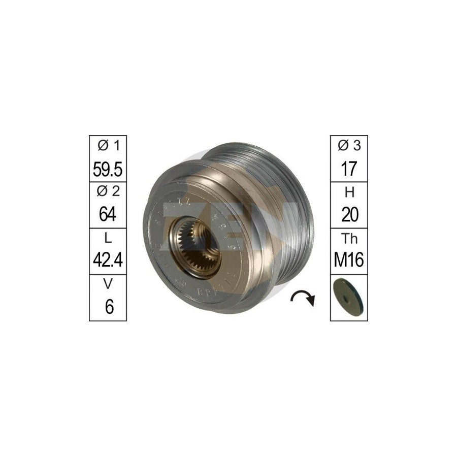 Era ZN5454 Alternator Freewheel Clutch