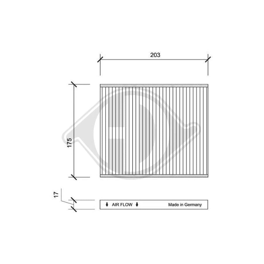 DIEDERICHS DCI0108 Pollen Filter