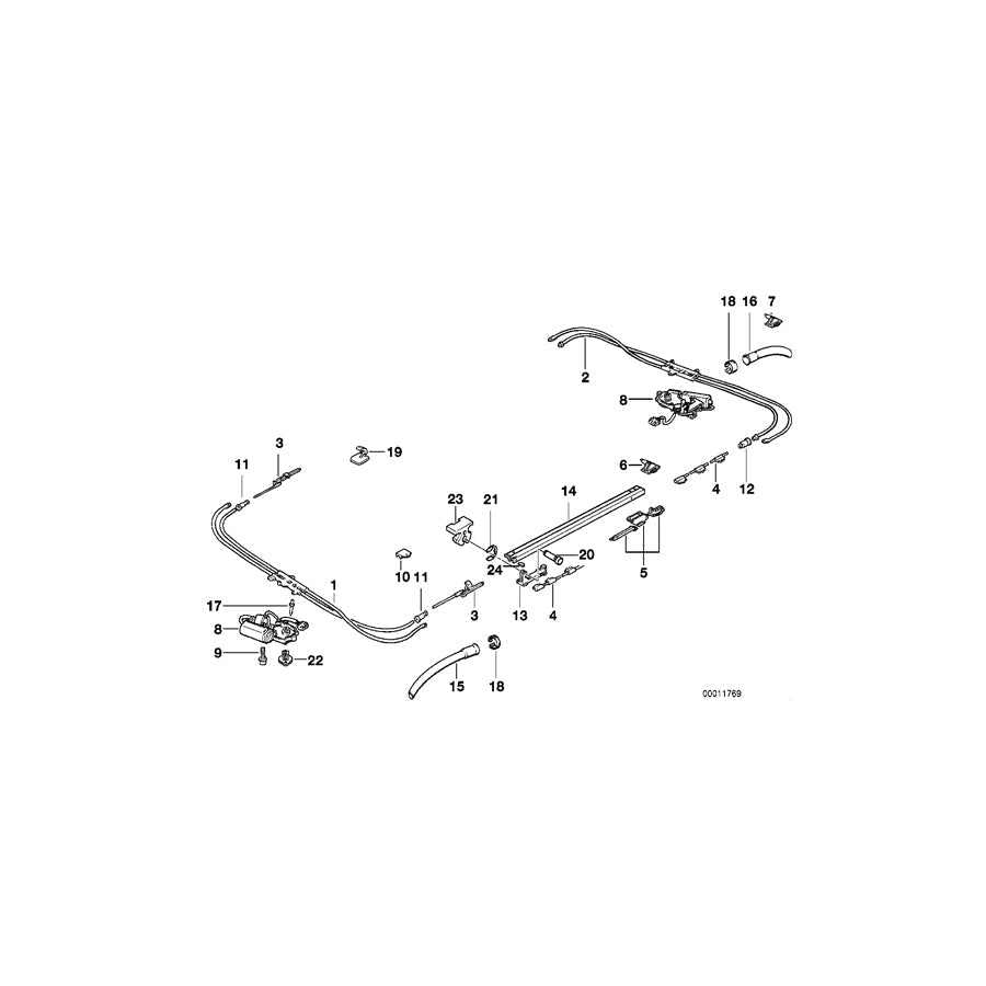 Genuine BMW 54128120593 E34 Pin (Inc. 525tds, 518g & M5) | ML Performance US Car Parts